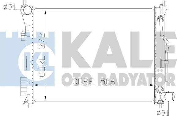 KALE OTO RADYATÖR 342280 - Радіатор, охолодження двигуна autocars.com.ua