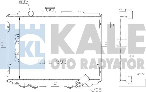 KALE OTO RADYATÖR 342295 - Радіатор, охолодження двигуна autocars.com.ua