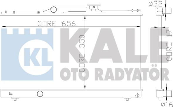 KALE OTO RADYATÖR 342325 - Радіатор, охолодження двигуна autocars.com.ua