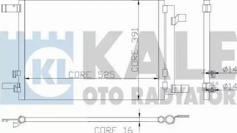 KALE OTO RADYATÖR 342405 - Конденсатор, кондиціонер autocars.com.ua