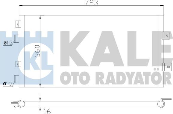 KALE OTO RADYATÖR 342420 - Конденсатор, кондиціонер autocars.com.ua