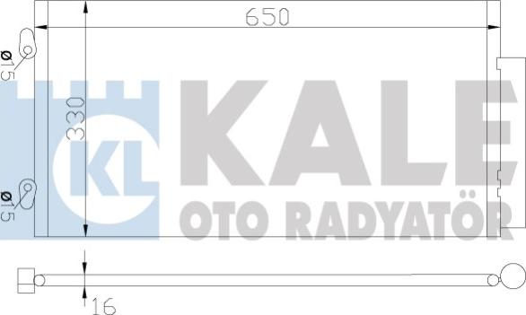 KALE OTO RADYATÖR 342455 - Конденсатор, кондиціонер autocars.com.ua