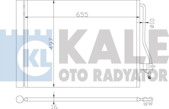 KALE OTO RADYATÖR 342490 - Конденсатор, кондиціонер autocars.com.ua