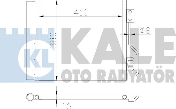 KALE OTO RADYATÖR 342545 - Конденсатор, кондиціонер autocars.com.ua