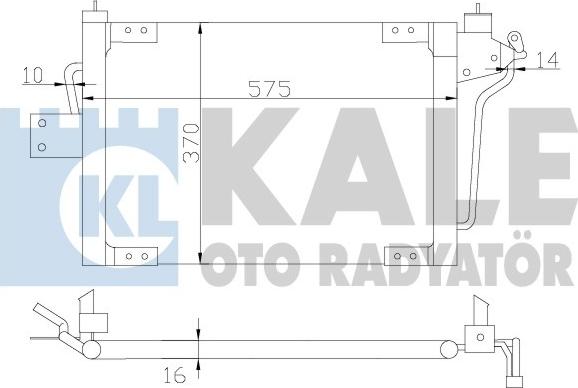 KALE OTO RADYATÖR 342570 - Конденсатор, кондиціонер autocars.com.ua