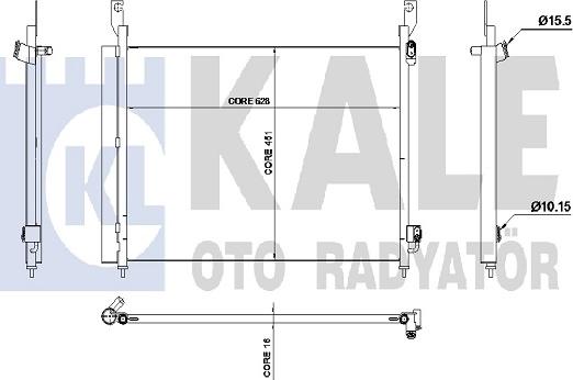 KALE OTO RADYATÖR 342575 - Конденсатор, кондиціонер autocars.com.ua