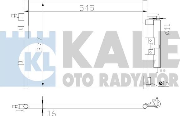 KALE OTO RADYATÖR 342585 - Конденсатор, кондиціонер autocars.com.ua