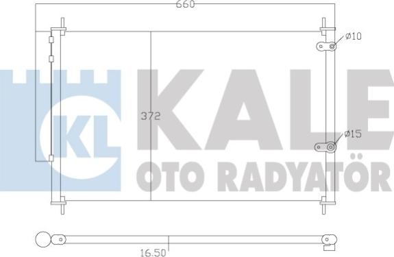 KALE OTO RADYATÖR 342595 - Конденсатор, кондиціонер autocars.com.ua