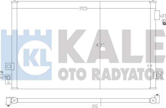KALE OTO RADYATÖR 342615 - Конденсатор, кондиціонер autocars.com.ua