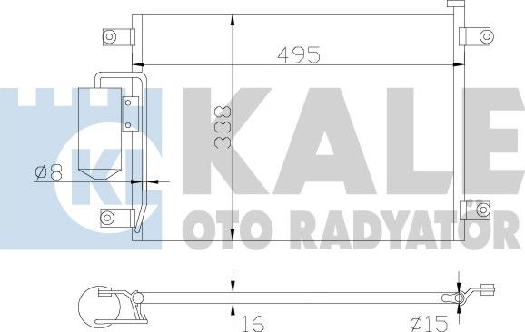 KALE OTO RADYATÖR 342635 - Конденсатор, кондиціонер autocars.com.ua