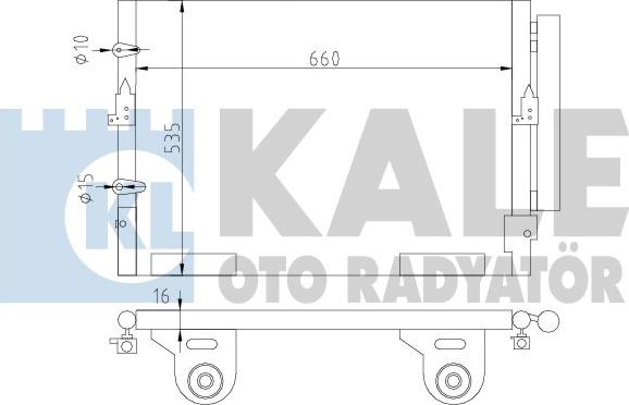 KALE OTO RADYATÖR 342645 - Конденсатор, кондиціонер autocars.com.ua