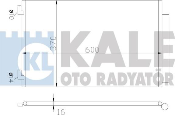 KALE OTO RADYATÖR 342655 - Конденсатор, кондиціонер autocars.com.ua