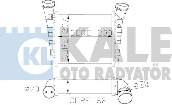 KALE OTO RADYATÖR 342700 - Интеркулер, теплообменник турбины autodnr.net