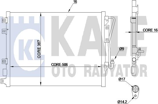 KALE OTO RADYATÖR 342820 - Конденсатор, кондиціонер autocars.com.ua