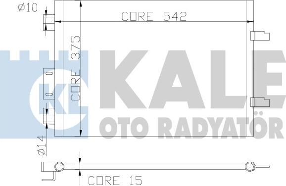 KALE OTO RADYATÖR 342835 - Конденсатор, кондиціонер autocars.com.ua