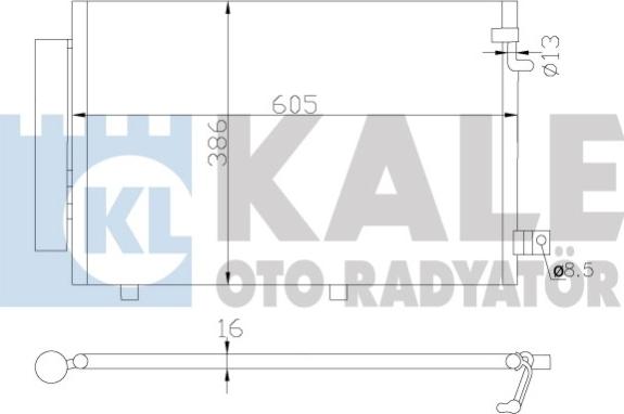 KALE OTO RADYATÖR 342860 - Конденсатор, кондиціонер autocars.com.ua