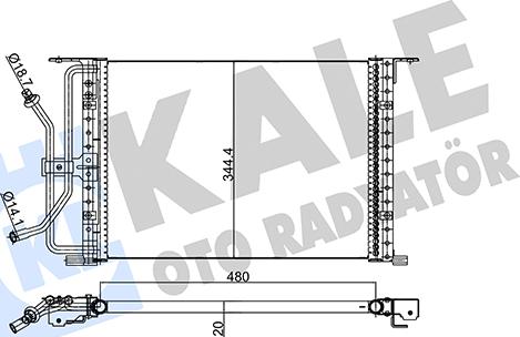 KALE OTO RADYATÖR 342875 - Конденсатор, кондиціонер autocars.com.ua