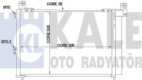 KALE OTO RADYATÖR 342885 - Конденсатор, кондиціонер autocars.com.ua