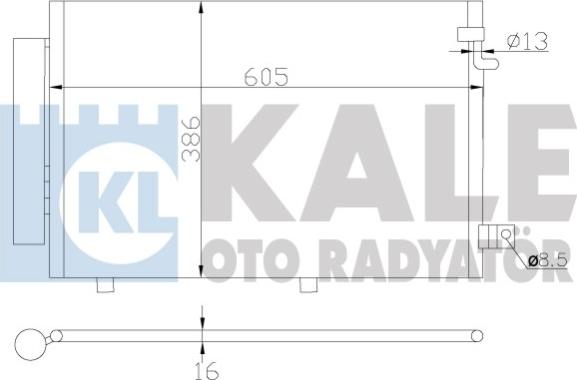 KALE OTO RADYATÖR 342890 - Конденсатор, кондиціонер autocars.com.ua