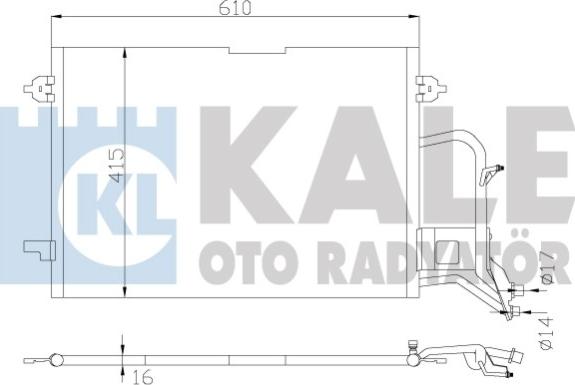 KALE OTO RADYATÖR 342935 - Конденсатор, кондиціонер autocars.com.ua