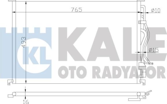 KALE OTO RADYATÖR 342940 - Конденсатор, кондиціонер autocars.com.ua