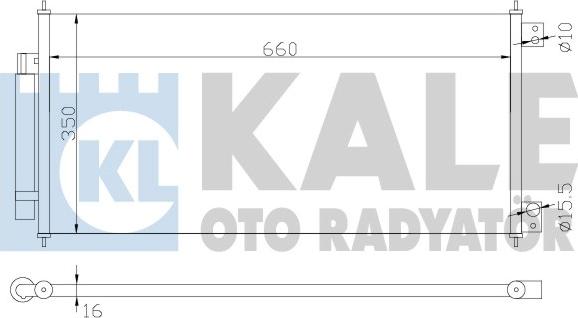 KALE OTO RADYATÖR 342955 - Конденсатор, кондиціонер autocars.com.ua