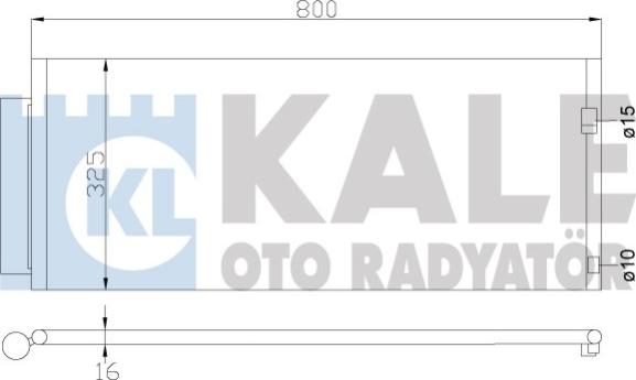 KALE OTO RADYATÖR 342970 - Конденсатор, кондиціонер autocars.com.ua