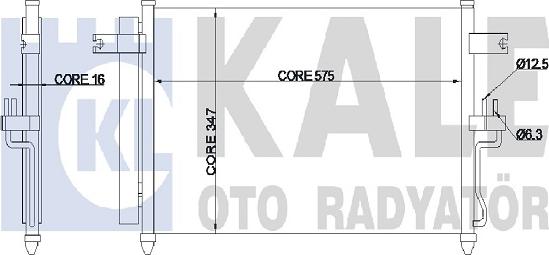 KALE OTO RADYATÖR 342980 - Конденсатор, кондиціонер autocars.com.ua