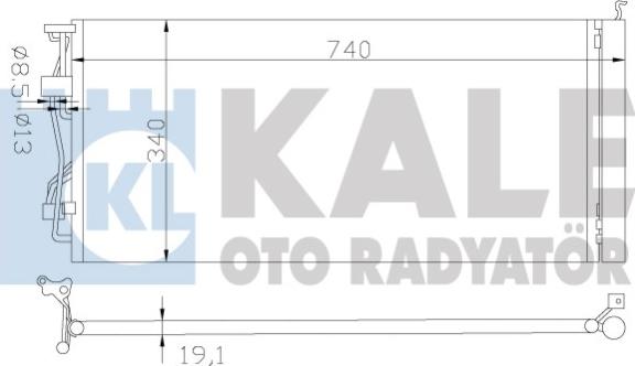 KALE OTO RADYATÖR 343005 - Конденсатор, кондиціонер autocars.com.ua