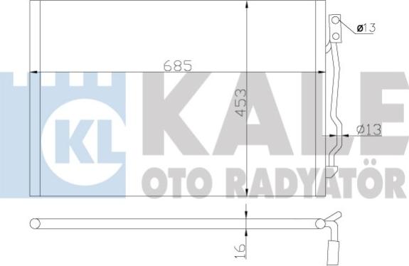 KALE OTO RADYATÖR 343050 - Конденсатор, кондиціонер autocars.com.ua