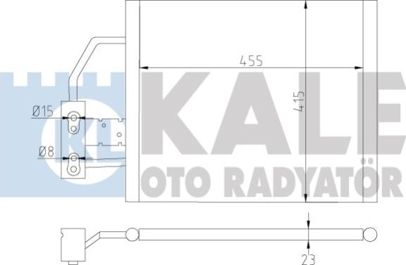 KALE OTO RADYATÖR 343055 - Конденсатор, кондиціонер autocars.com.ua