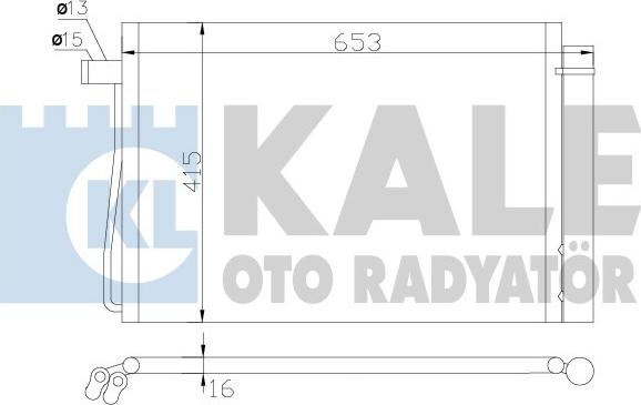 KALE OTO RADYATÖR 343060 - Конденсатор, кондиціонер autocars.com.ua