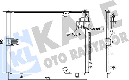 KALE OTO RADYATÖR 343065 - Конденсатор, кондиціонер autocars.com.ua