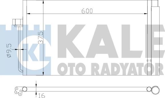 KALE OTO RADYATÖR 343070 - Конденсатор, кондиціонер autocars.com.ua