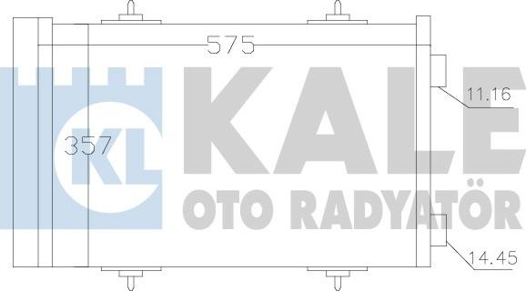 KALE OTO RADYATÖR 343090 - Конденсатор, кондиціонер autocars.com.ua