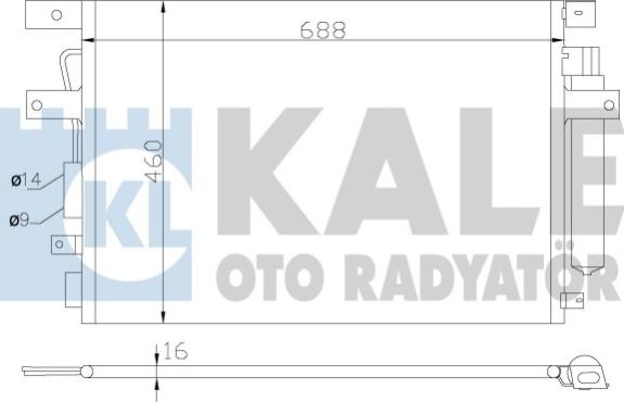 KALE OTO RADYATÖR 343135 - Конденсатор, кондиціонер autocars.com.ua