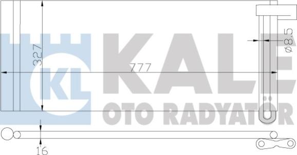 KALE OTO RADYATÖR 343190 - Конденсатор, кондиціонер autocars.com.ua