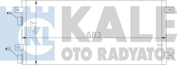 KALE OTO RADYATÖR 343205 - Конденсатор, кондиціонер autocars.com.ua
