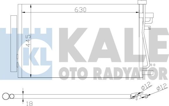 KALE OTO RADYATÖR 343310 - Конденсатор, кондиціонер autocars.com.ua