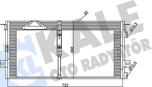 KALE OTO RADYATÖR 343925 - Конденсатор, кондиціонер autocars.com.ua