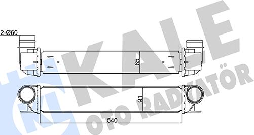 KALE OTO RADYATÖR 344850 - Интеркулер autocars.com.ua