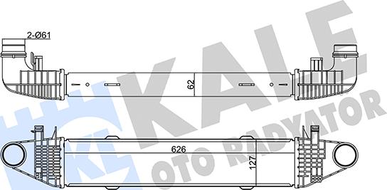 KALE OTO RADYATÖR 345010 - Интеркулер autocars.com.ua