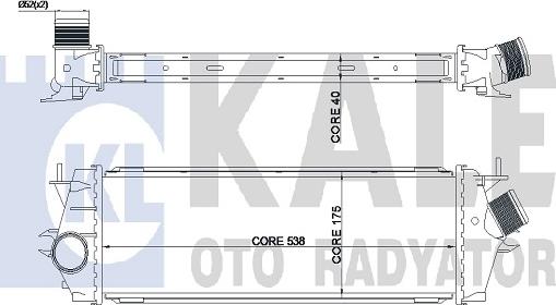 KALE OTO RADYATÖR 345030 - Интеркулер autocars.com.ua