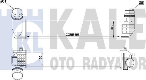 KALE OTO RADYATÖR 345105 - Интеркулер autocars.com.ua