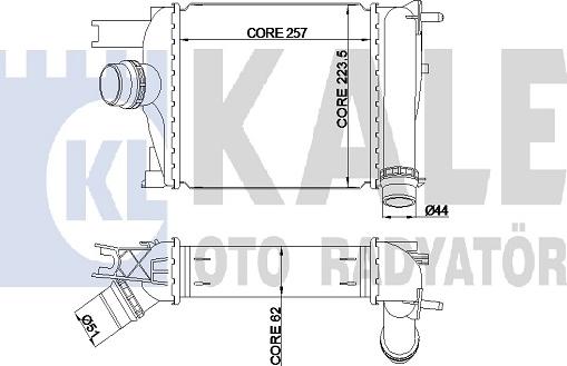 KALE OTO RADYATÖR 345115 - Интеркулер autocars.com.ua