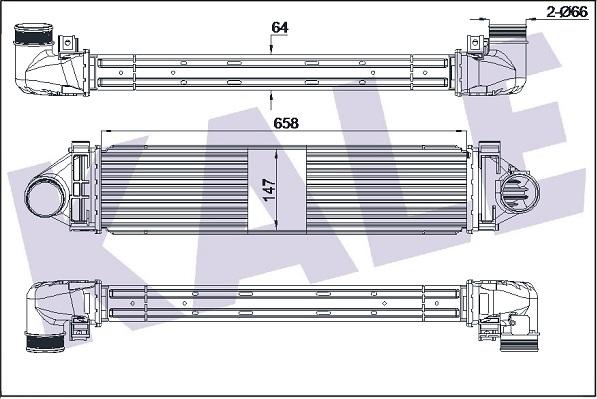 KALE OTO RADYATÖR 345155 - Интеркулер autocars.com.ua