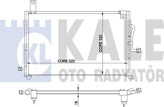 KALE OTO RADYATÖR 345170 - Конденсатор, кондиціонер autocars.com.ua