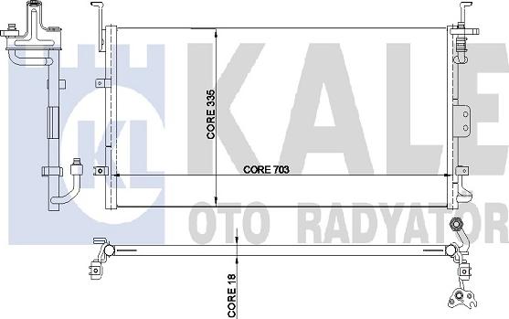 KALE OTO RADYATÖR 345230 - Конденсатор, кондиціонер autocars.com.ua