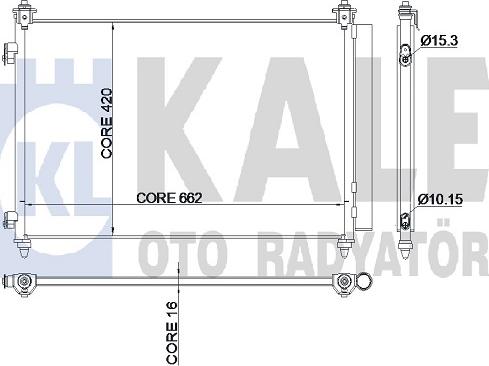 KALE OTO RADYATÖR 345250 - Конденсатор, кондиціонер autocars.com.ua