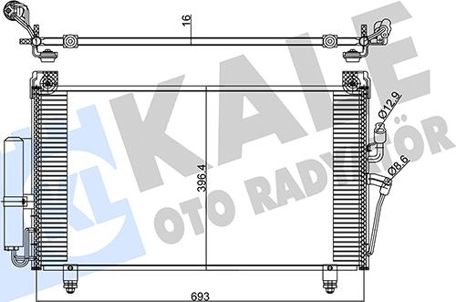 KALE OTO RADYATÖR 345255 - Конденсатор, кондиціонер autocars.com.ua